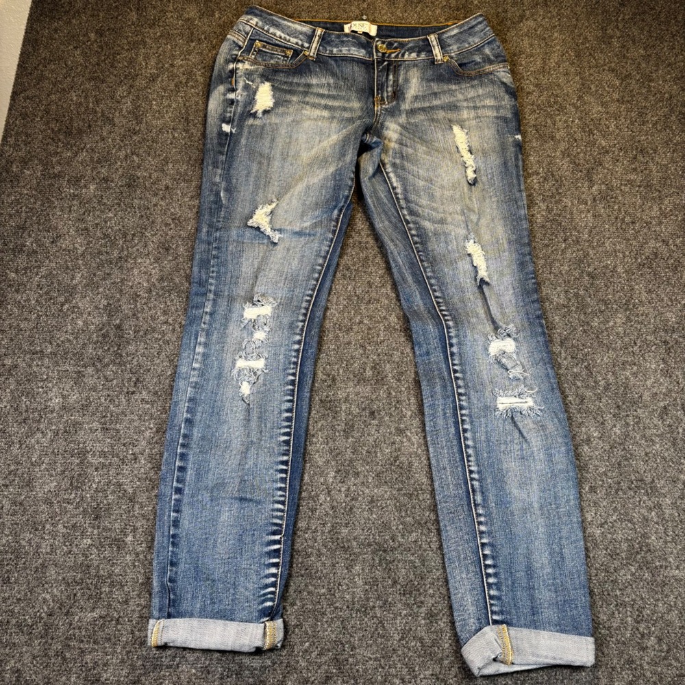 HOUSE of LONDON Women's‎ Blue Distressed Boyfriend Jeans Size 28